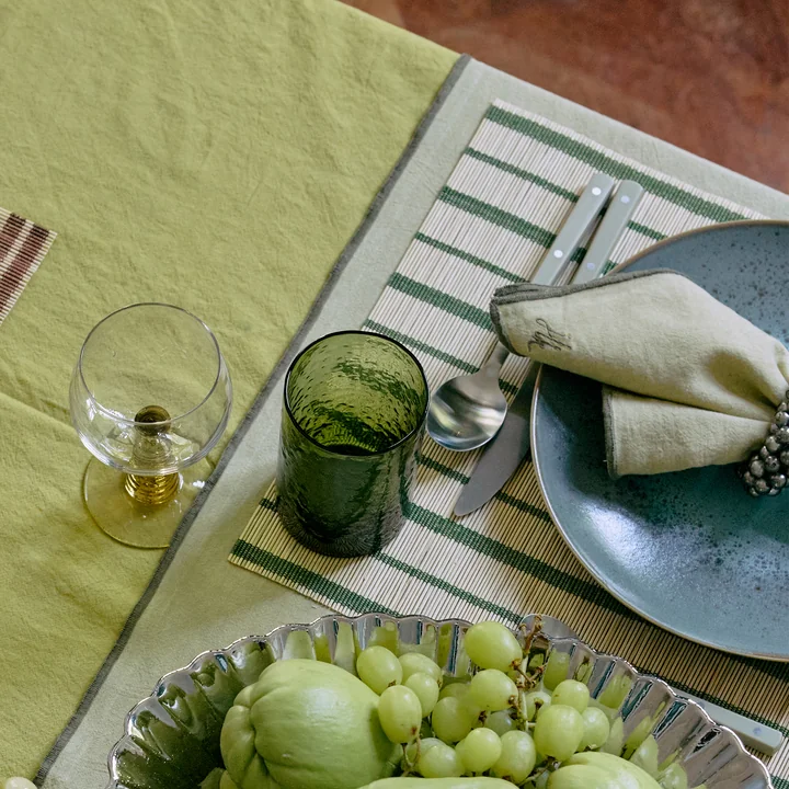 HKliving - Tube Verre, H 12 cm / 400 ml, olive