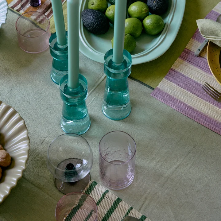 HKliving - Tube Verre à boire, H 12 cm / 400 ml, blush