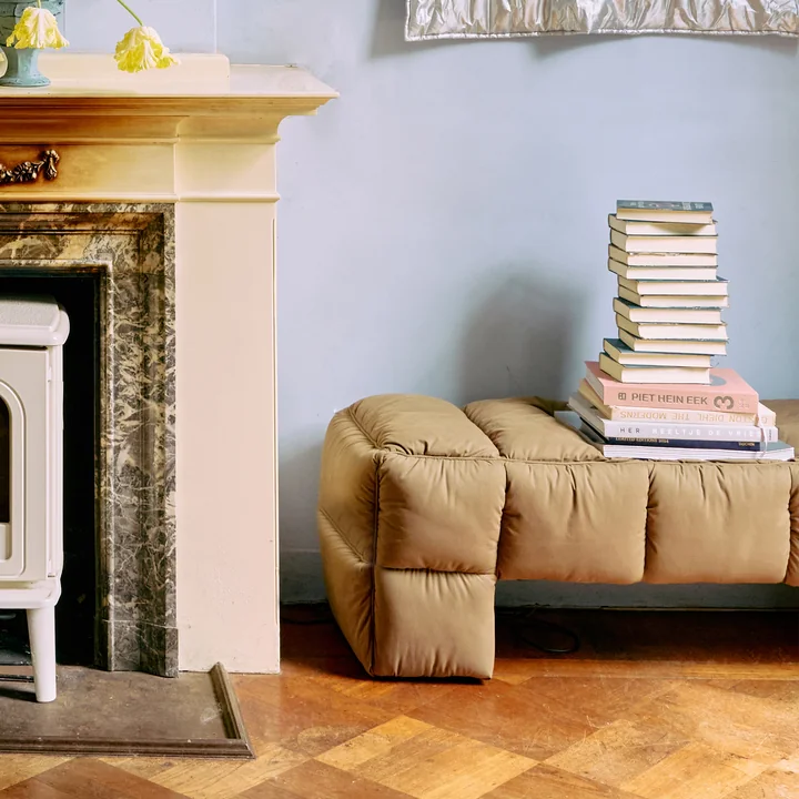 HKliving - Puffy Lobby Banc, 140 cm, olive