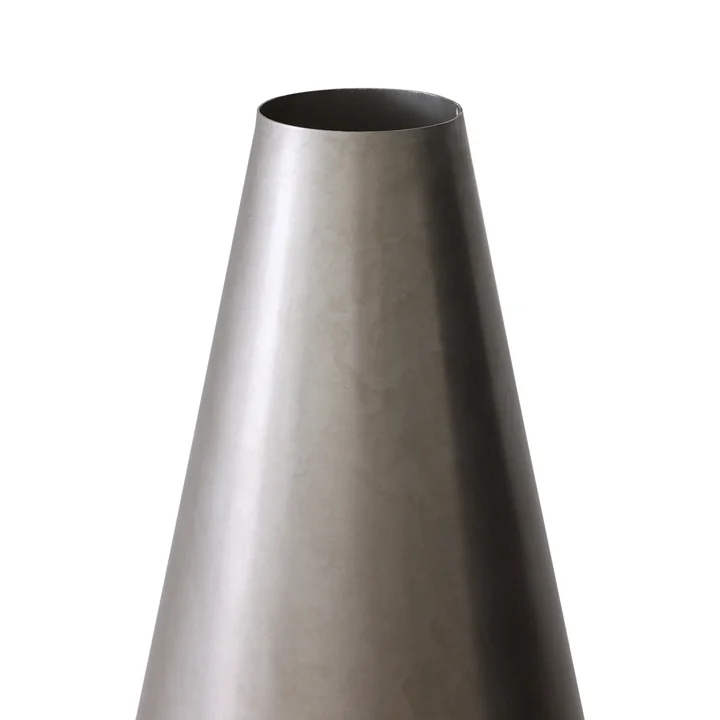 HKliving - Metal Cone Lampe de table, gris argenté