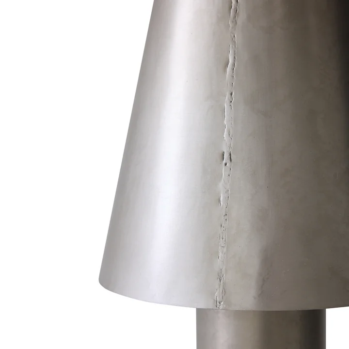 HKliving - Metal Cone Lampe de table, gris argenté