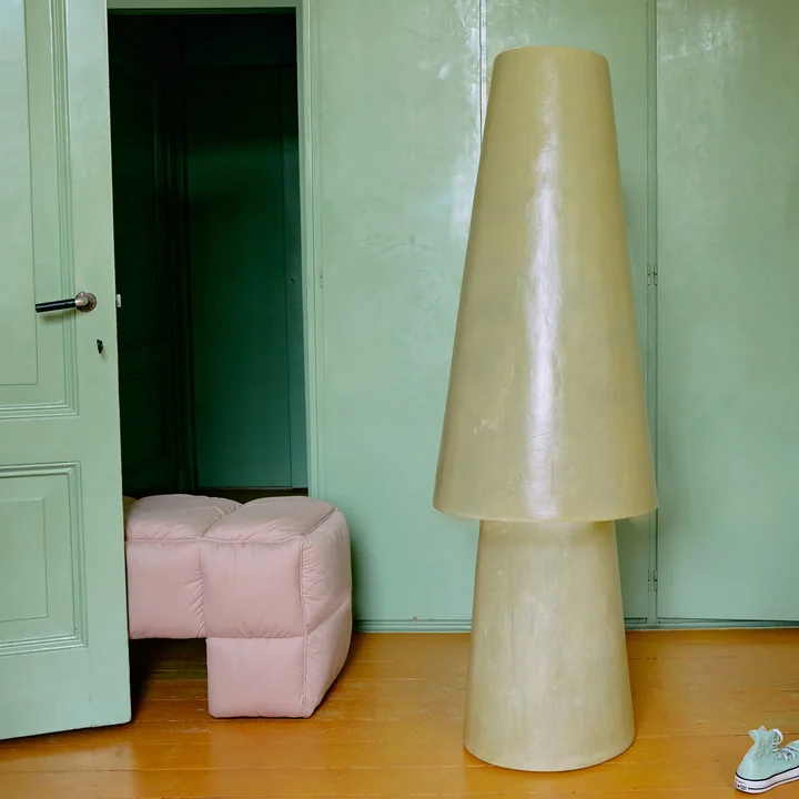 HKliving - Lampadaire en fibre de verre, soft green