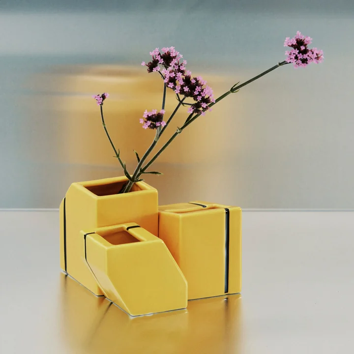 Serax - Silos Vase, mini, jaune (set de 3)