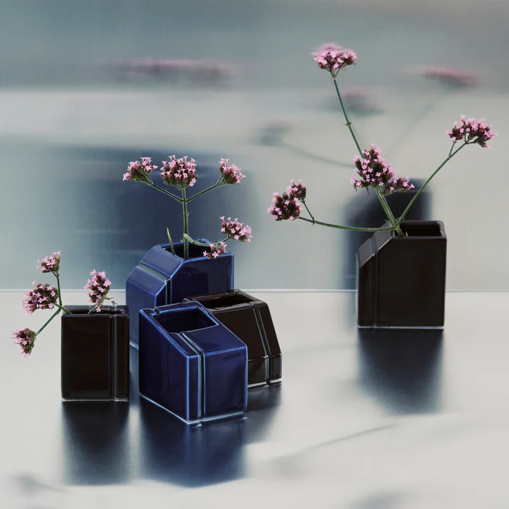 Serax - Silos Vase, mini, bleu et bourgogne