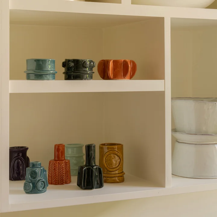 Serax - Molly bougeoir pour bougies à chauffe-plat, large, multicolore (set de 3)