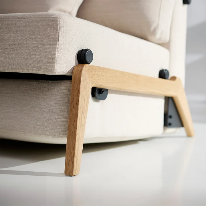 Innovation Living - Cubed 140 Canapé-lit, 148 x 98 cm, chêne / sable (612 Blida Sand Grey)