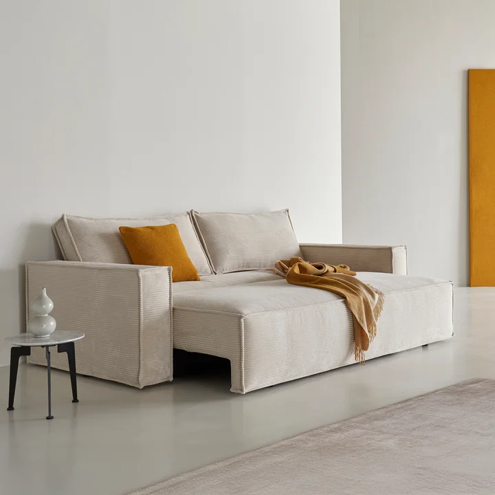 Innovation Living - Newilla Canapé-lit, 246 x 110 cm, ivoire (595 Corduroy )
