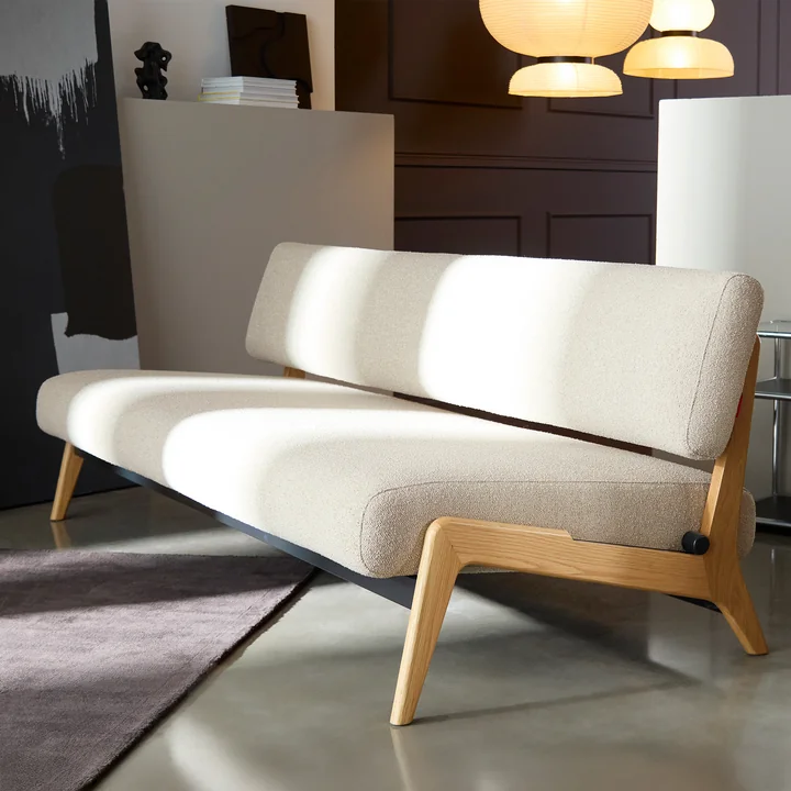 Innovation Living - Nolis Lit de jour, 213 x 92 cm, beige (539 Bouclé )