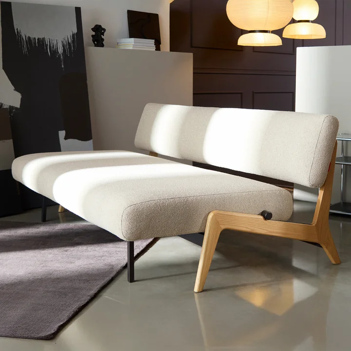 Innovation Living - Nolis Lit de jour, 213 x 92 cm, beige (539 Bouclé )