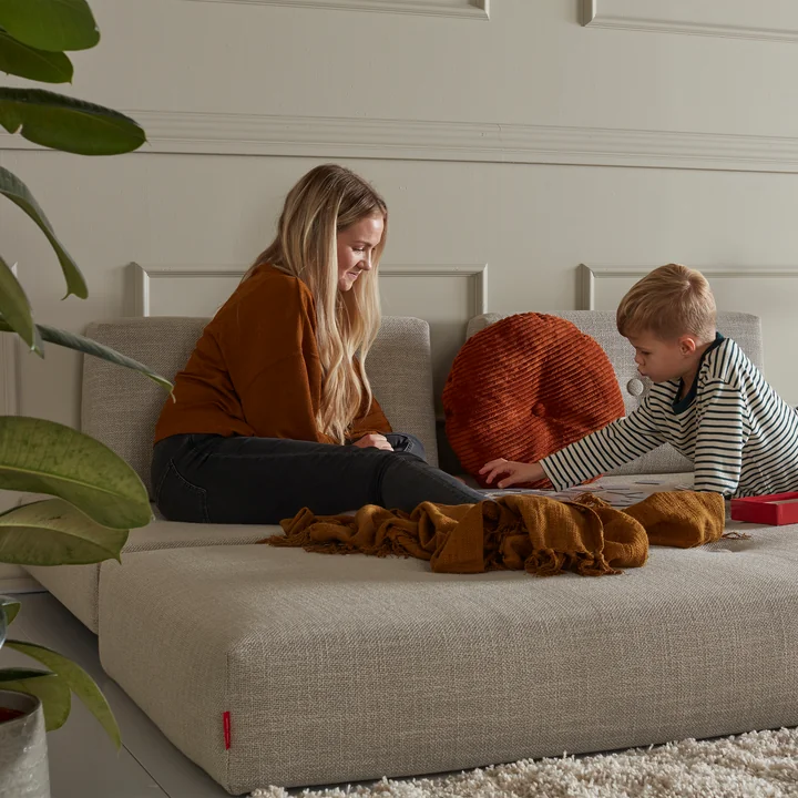 Innovation Living - Sigmund Drip Canapé-lit, 200 x 84 cm, chêne / naturel (579 Kenya Gravel )