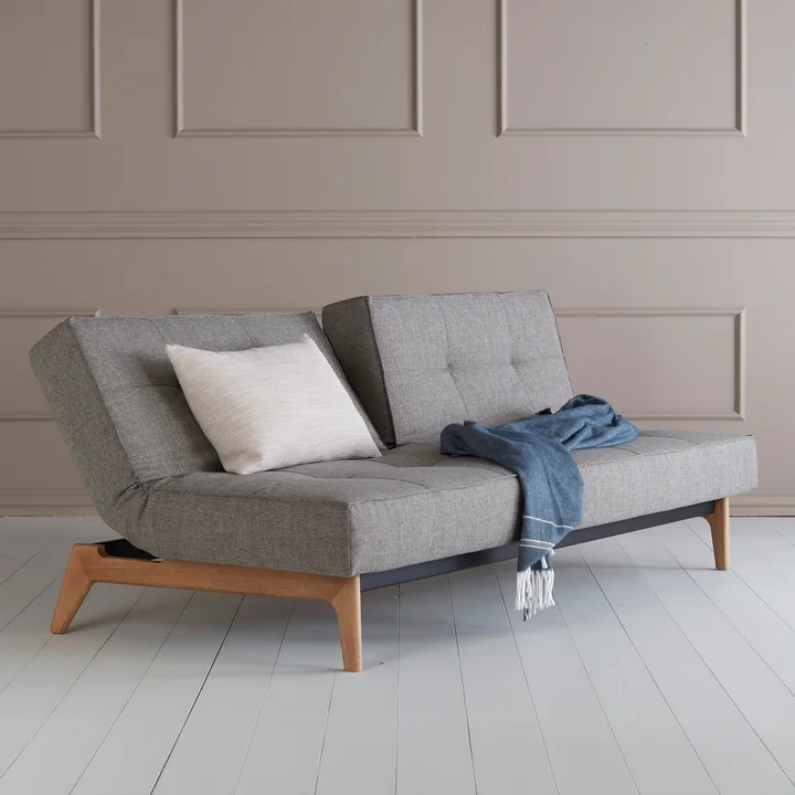 Innovation Living - Splitback Canapé-lit, 210 x 96 cm, gris (521 Mixed Dance )