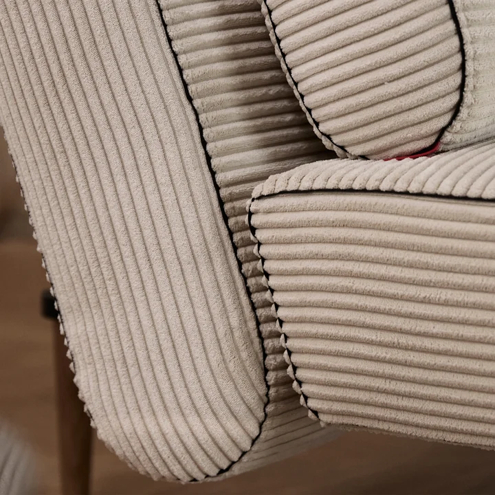 Innovation Living - Unfurl Lounger Canapé-lit, 200 x 121 cm, ivoire (594 Corduroy )