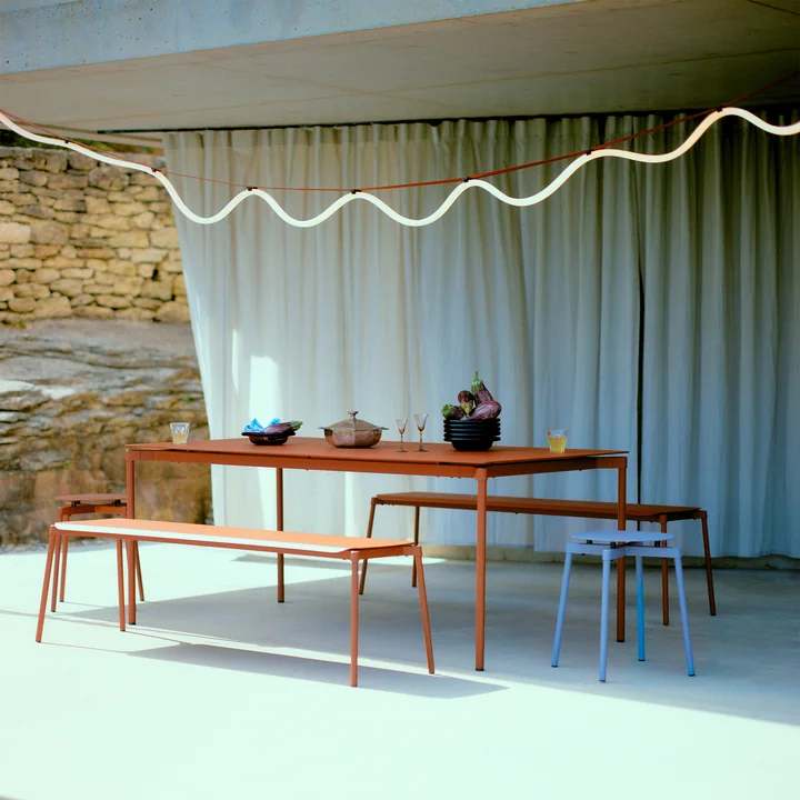 Petite Friture - Spline LED suspension, 450 cm, brun / orange