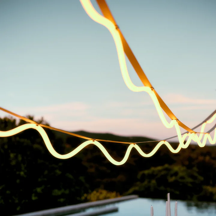 Petite Friture - Spline LED suspension, 450 cm, brun / orange