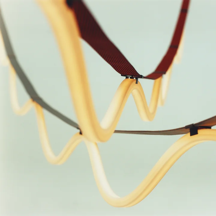 Petite Friture - Spline LED suspension, 450 cm, brun / orange