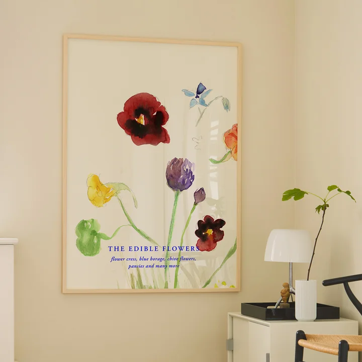Paper Collective - The Edible Flowers Poster, 100 x 140 cm
