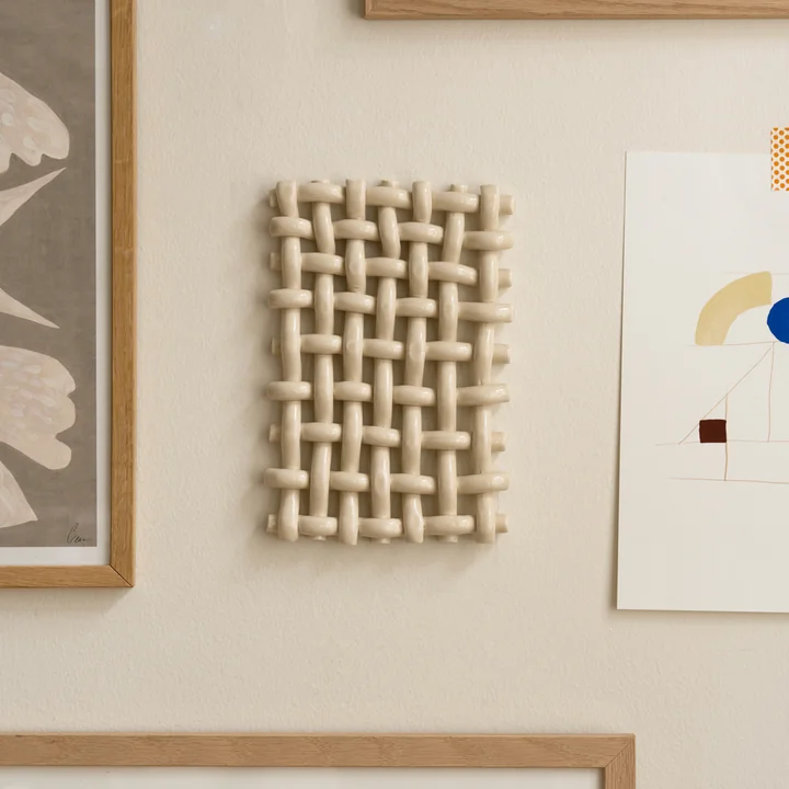 The Poster Club - Interlace 01 Décoration murale, crème