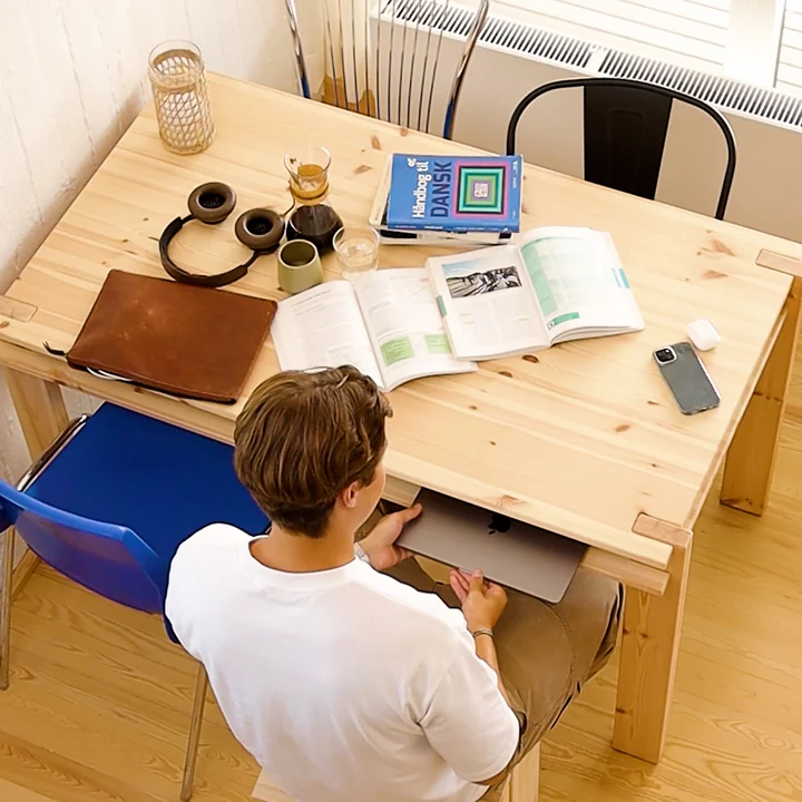 Karup Design - Tuck Table de salle à manger, 134 x 75 cm, pin naturel