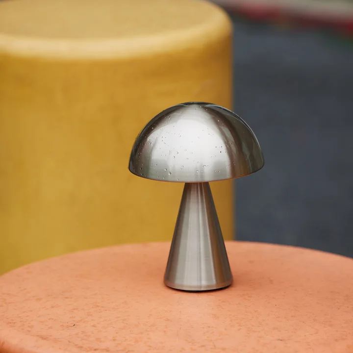 Mush - Lampe de table à accu, Mini, argent de Hübsch Interior