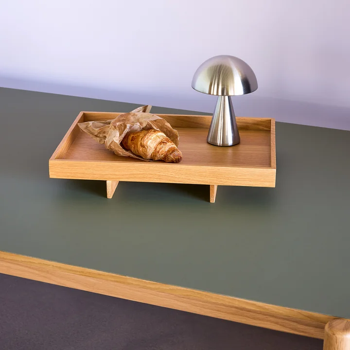 Mush - Lampe de table à accu, Mini, argent de Hübsch Interior