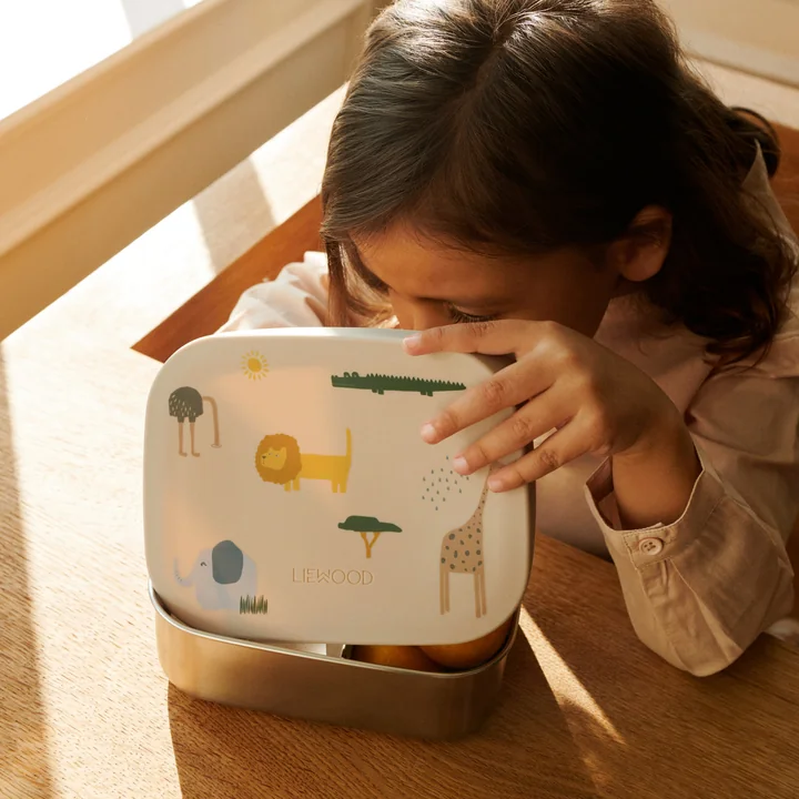 LIEWOOD - Arthur boîte à lunch avec couvercle, Safari, sandy mix
