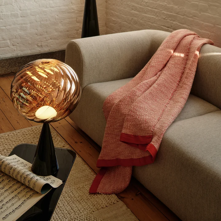 Tom Dixon - Thread couverture, 140 x 180 cm, orange / blanc