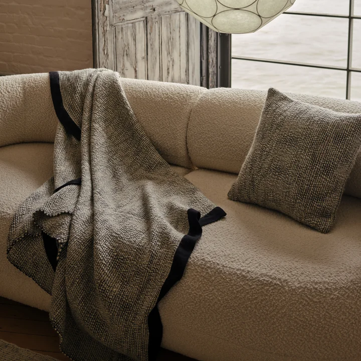 Tom Dixon - Thread Coussin, 50 x 50 cm, noir / blanc