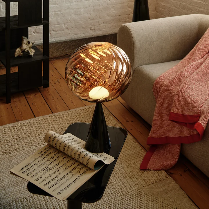 Tom Dixon - Whirl Cone Fat LED lampe de table, or / noir