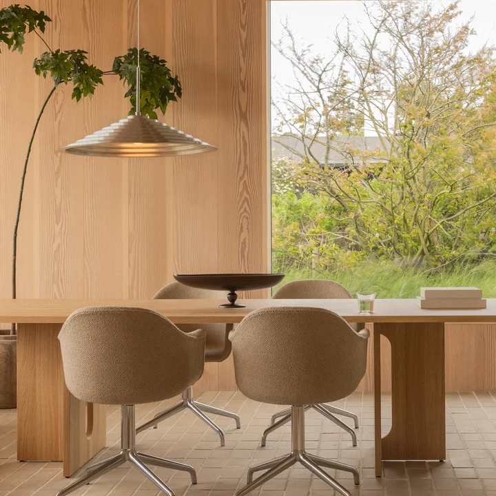 Audo - Chancery Lampe LED suspendue, argentée