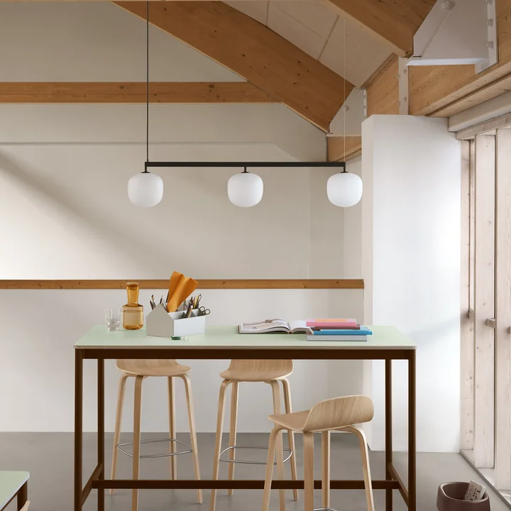 Muuto - Rime Rail Lampe à suspendre, Ø 18 cm, noir