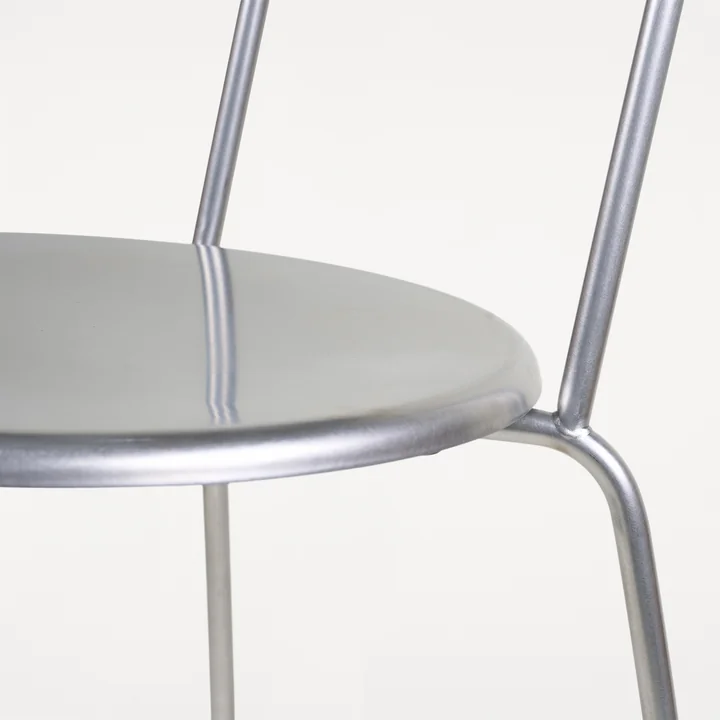 Frama - Chaise Petit Rond, acier inoxydable brossé