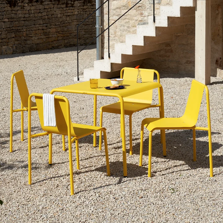 TipToe - Panorama Table, 90 x 90 cm, sun yellow