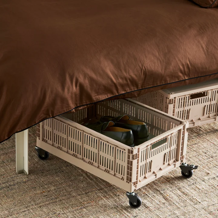 HAY - Colour Crate Corbeille, L, poudre, rouleaux