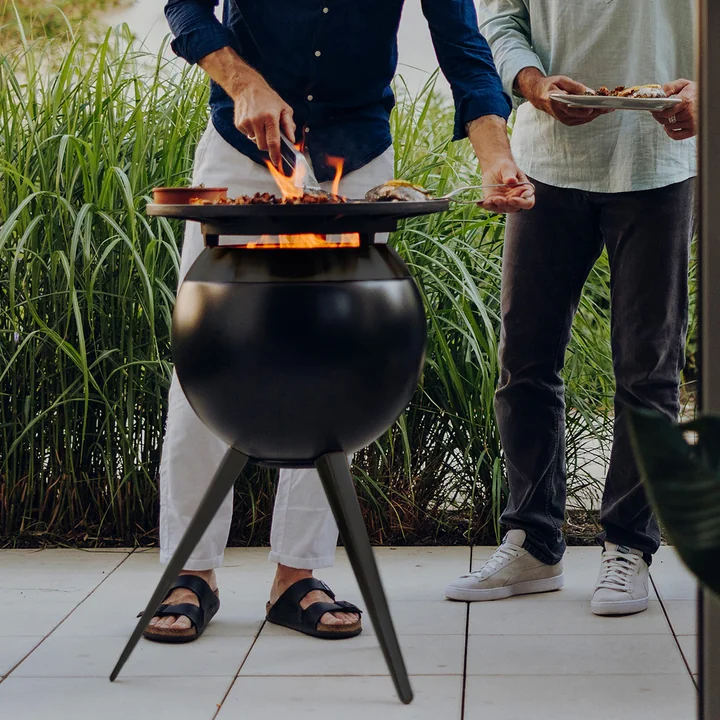 höfats - Moon 45 Set de grillades plancha haut, all black