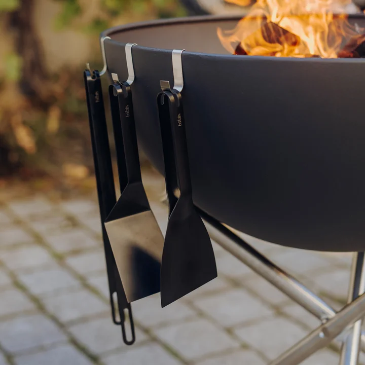 höfats - Set de couverts à barbecue (3 pièces), noir