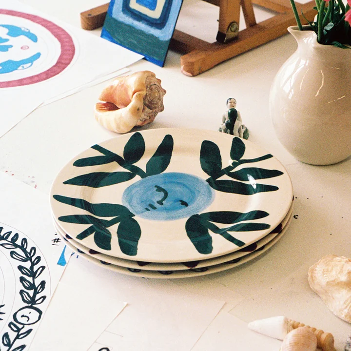 HAY - La Pittura Assiette Ø 28,5 cm, moon face vine