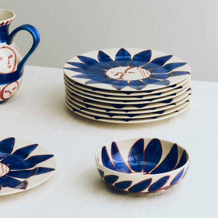 HAY - La Pittura Coupe Ø 18 cm, deep blue flower