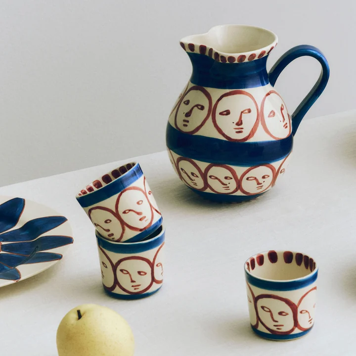 HAY - La Pittura Pichet, 2 l et tasse, 240 ml, la faccia