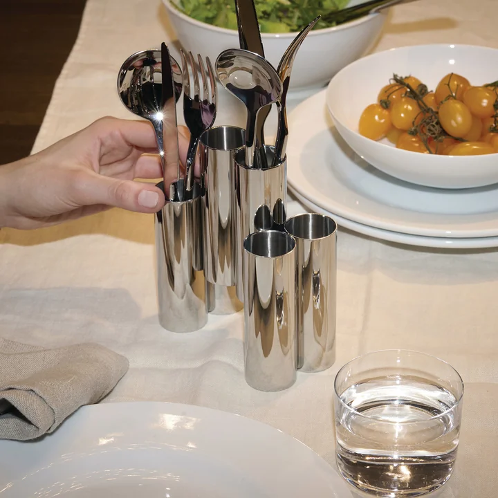 Alessi - Canale porte-couverts, acier inoxydable poli