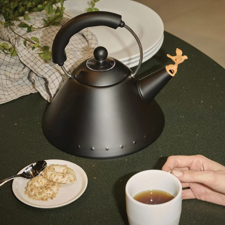 Alessi - Bouilloire 9093 "Bird Kettle", noir / noir
