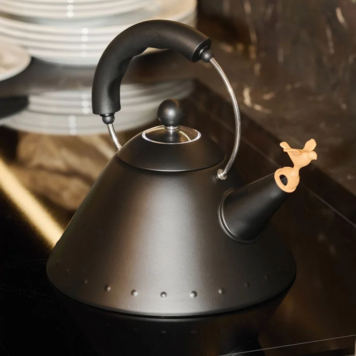 Alessi - Bouilloire 9093 "Bird Kettle", noir / noir