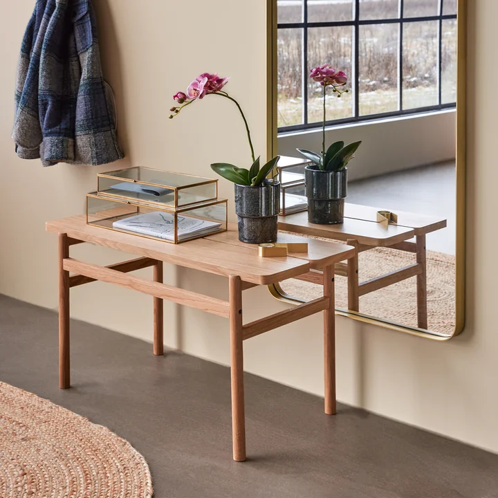 Hübsch Interior - Align Banc, L 85 cm, chêne naturel