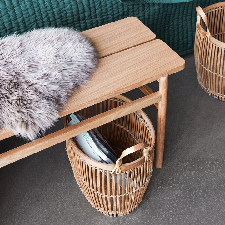 Hübsch Interior - Split Table basse, 120 x H 45 cm, chêne naturel