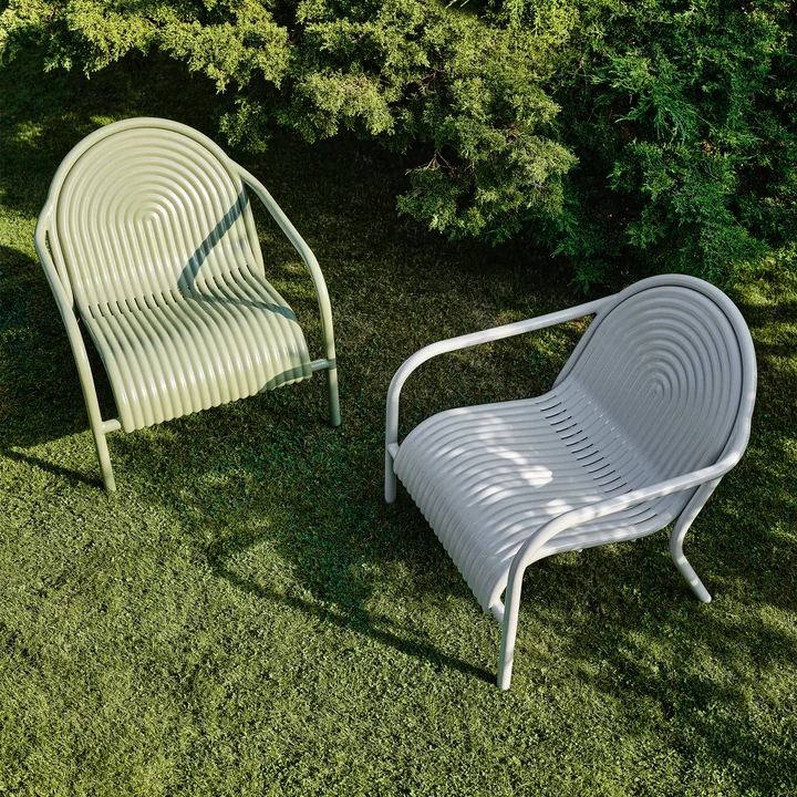 Tom Dixon - Groove Lounge Chair, vert mousse et putty