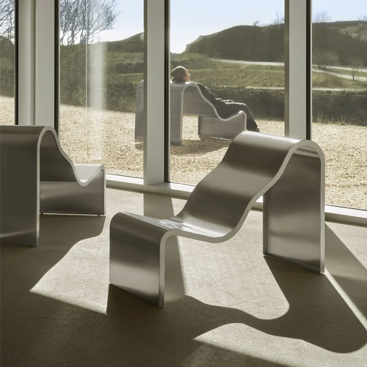 Muuto - Dream View Banc, acier, 60 cm