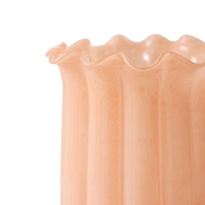 HKliving - High Vase en verre, peach
