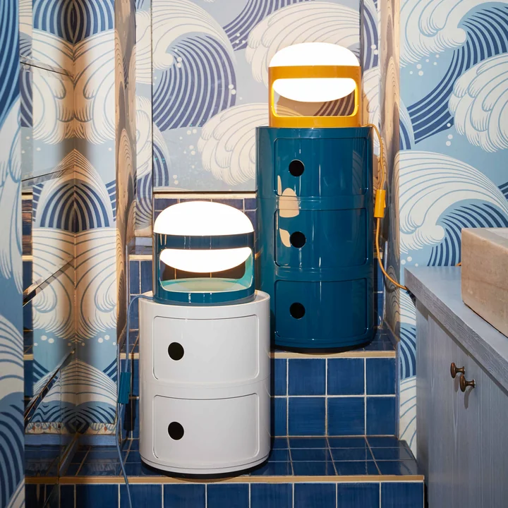 Kartell - New Big Componibili Container et KD28 Lampes de table