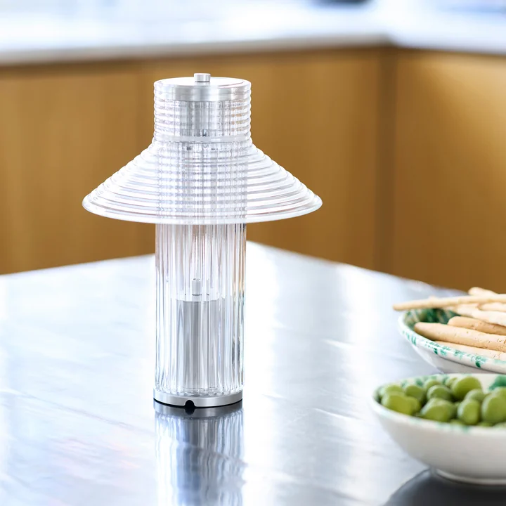 FDB Møbler - Sletterhage Lampe de table à accu, aluminium argenté