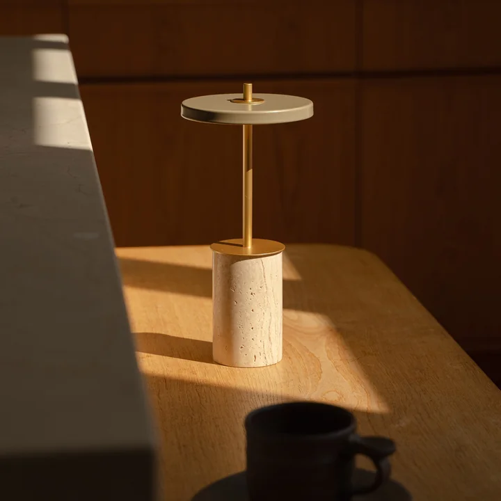 Umage - Asteria Move Mini, lampe de table LED, laiton / clay