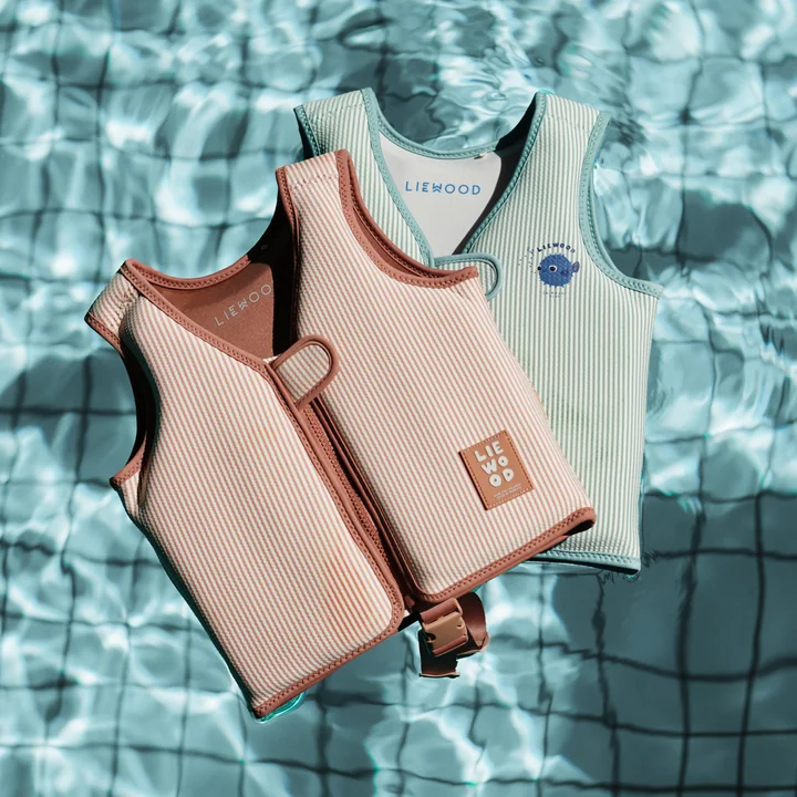 LIEWOOD - Dove Gilet de sauvetage, rayé pale tuscuny / crème de la crème